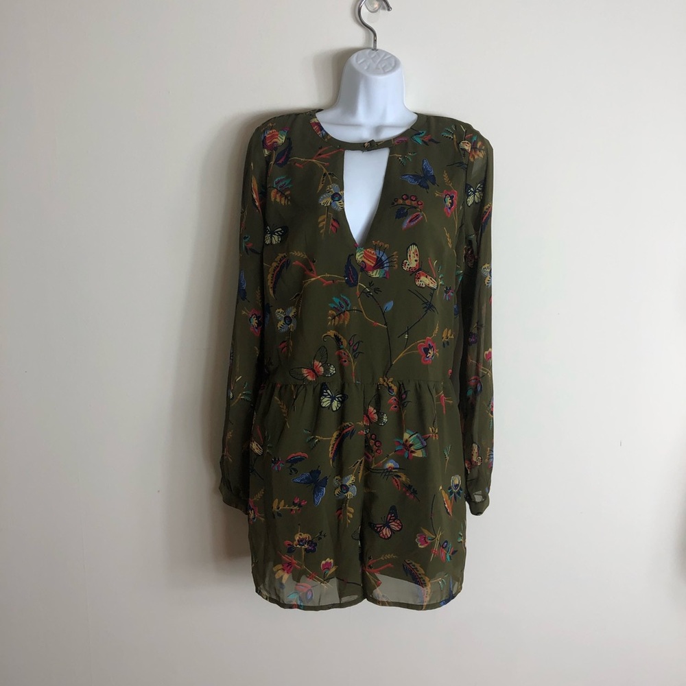 Cutout Long-Sleeve Romper